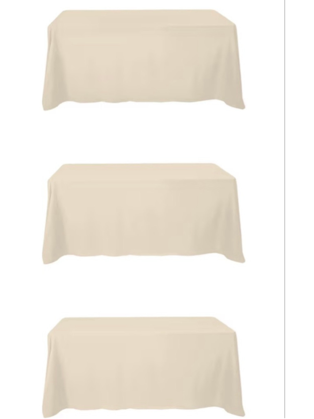 Classic Cream Tablecloth - Home Dining Table Linen- total of three in this sale.